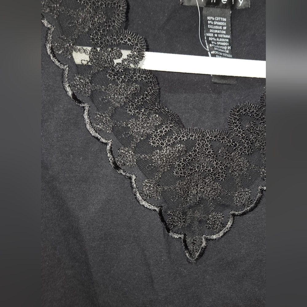 New Ninety Black Lace Trim Sleeveless Top - Picture 4 of 6